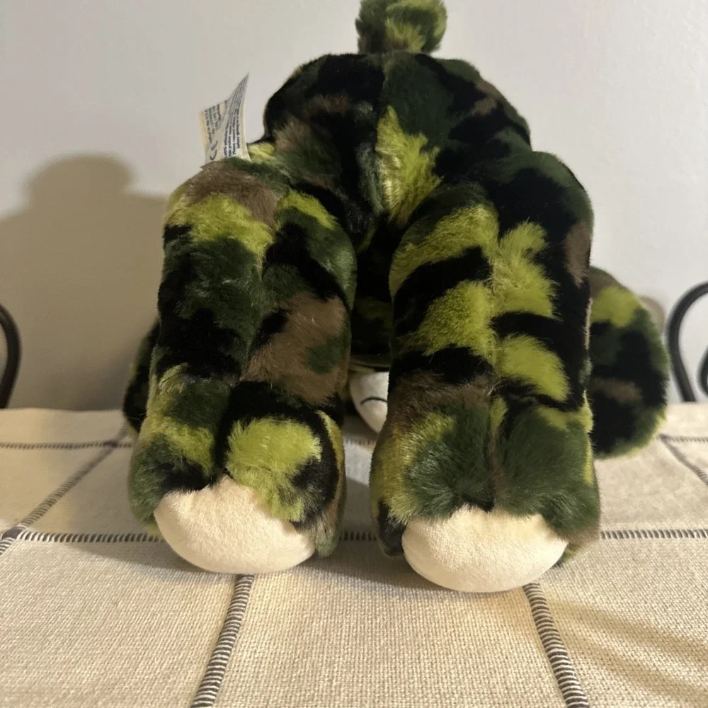 Build A Bear BAB Green‎ Camo Camouflage Military Plush Stuffed Animal Bear